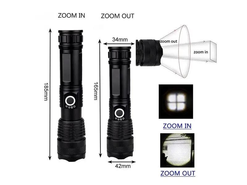 LED Torch Rechargeable High Lumens Flashlight with 26650 Battery – view 10