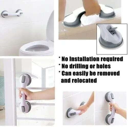 salelink.co.nz Unbranded 2Pcs Bathroom Grab Bars Shower Handles 2 Pack Shower Grab Bars With Twin Suction