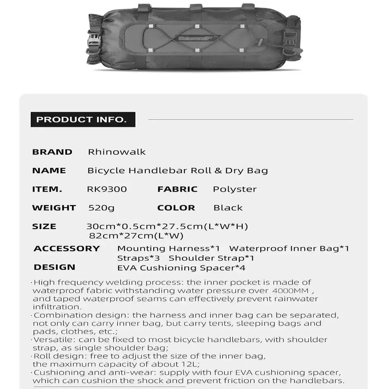 12L Waterproof Bike Handlebar Bag (different sets available) – view 7