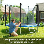 Habicare 12 Piece Trampoline Pole Protector Foam Sleeves 12 Piece Trampoline Pole Protector Foam Sleeves