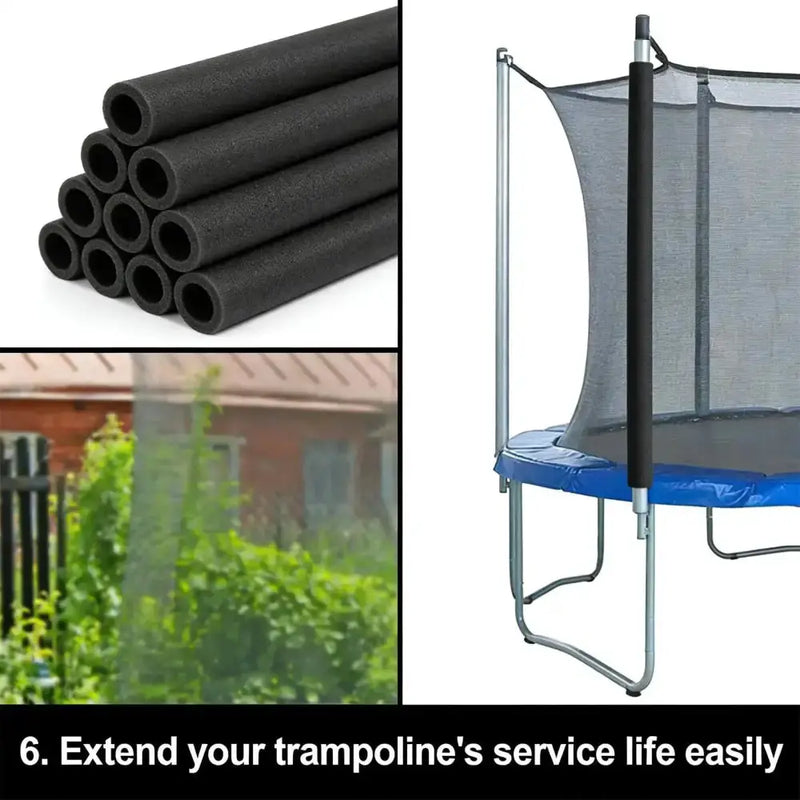 Habicare 12 Piece Trampoline Pole Protector Foam Sleeves 12 Piece Trampoline Pole Protector Foam Sleeves