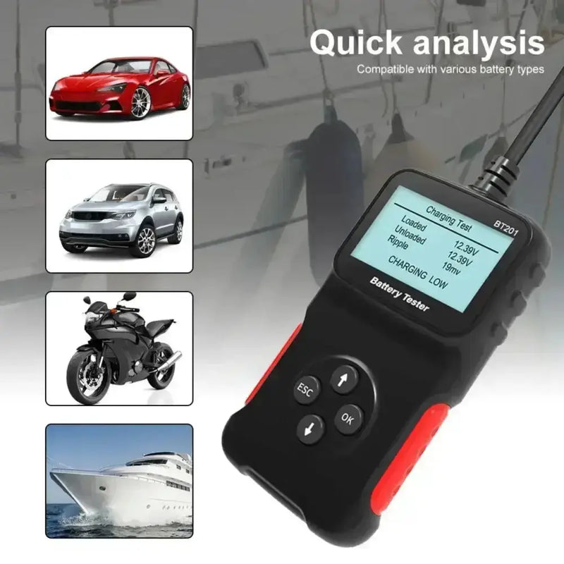 Habicare HBC 12V Car Battery Tester Habicare 12V Car Battery Tester BT201 Diagnostic Tool