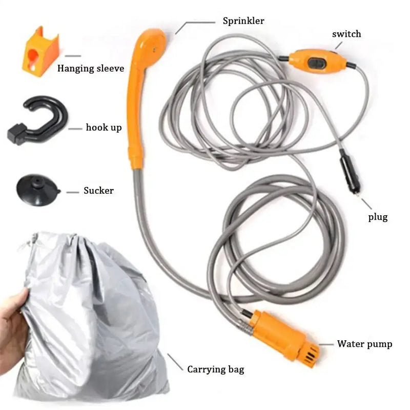 Habicare SS 12V Portable Camping Shower Pump (3 colours available) 12V Portable Camping Shower Pump (3 colours available)