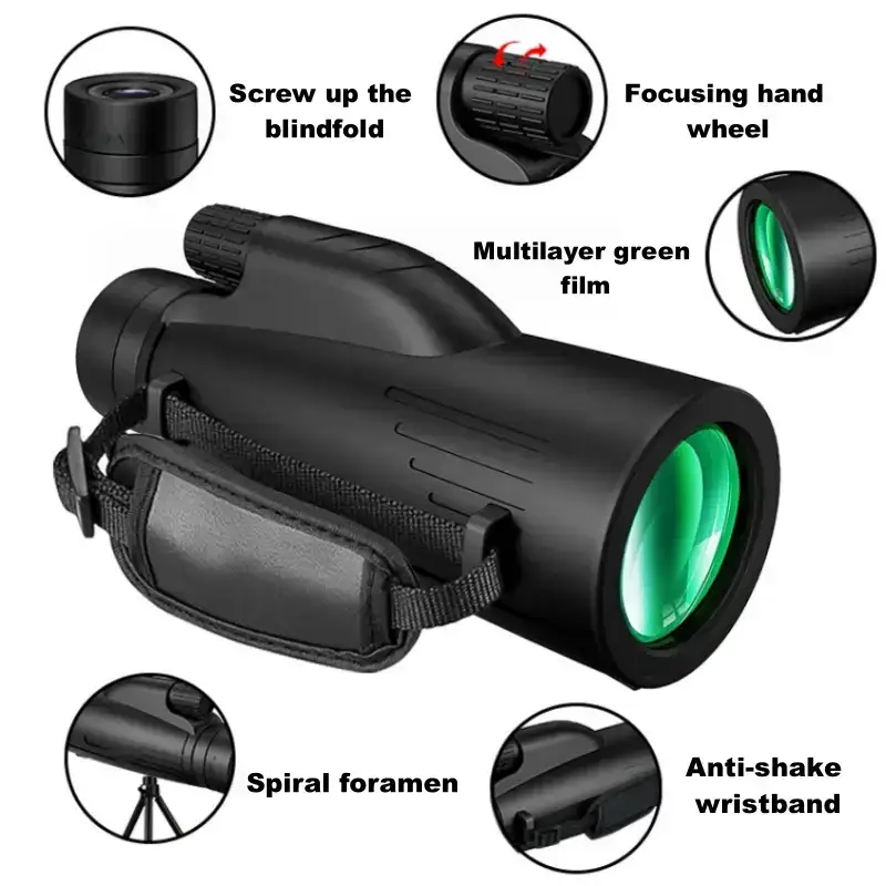 Habicare SS 12x50 Powerful Monocular – Long Reach Portable Telescope 12x50 Powerful Monocular – Long Reach Portable Telescope