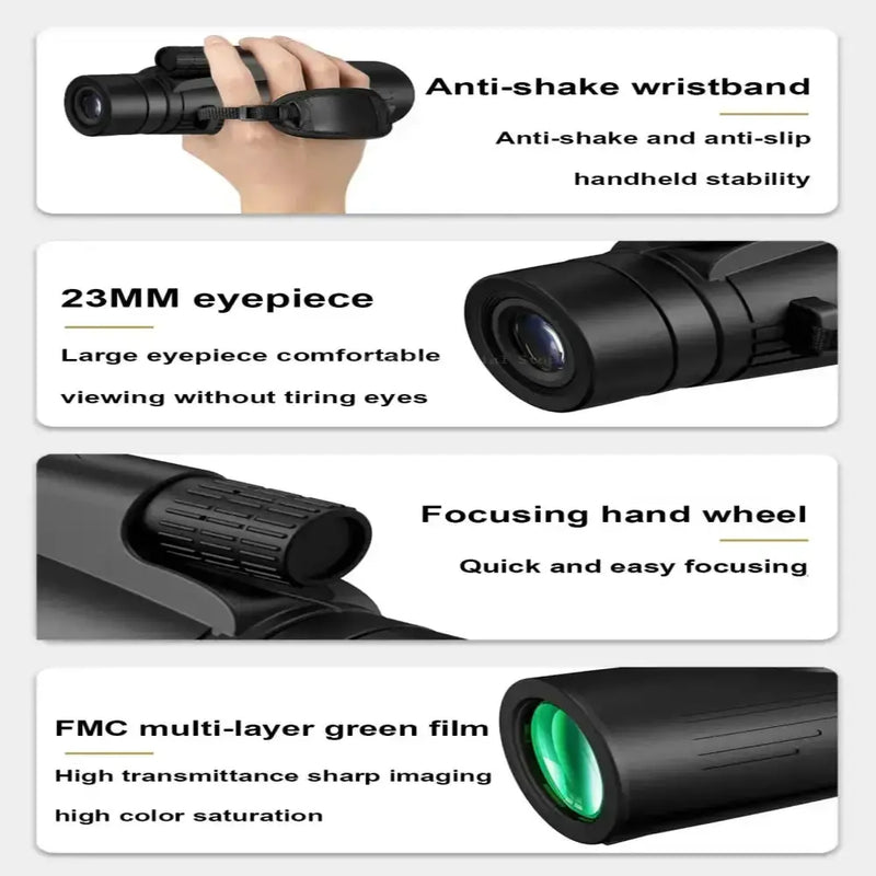Habicare SS 12x50 Powerful Monocular – Long Reach Portable Telescope 12x50 Powerful Monocular – Long Reach Portable Telescope