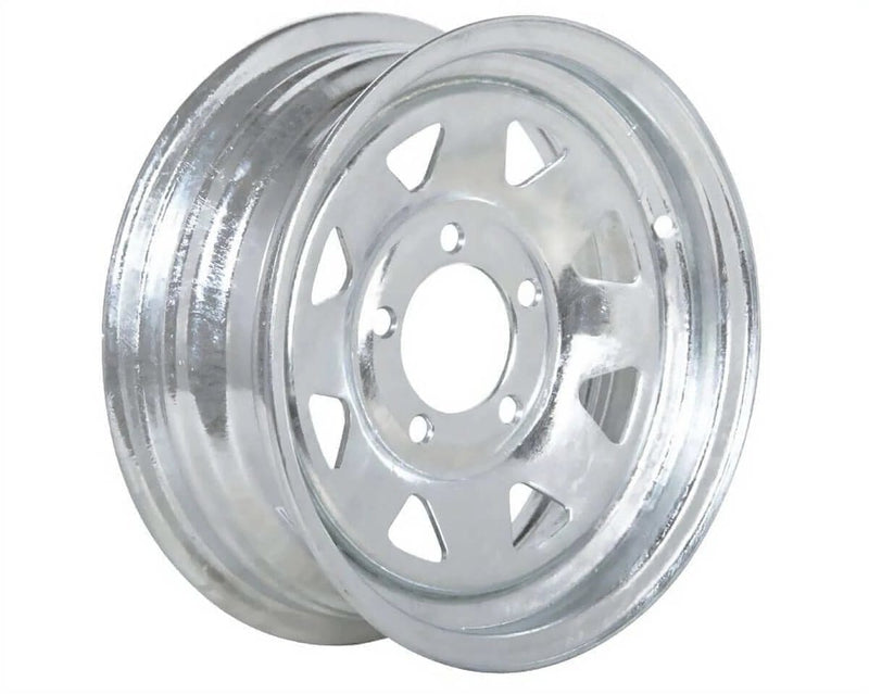 Trojan Rims 13” Galvanised Trailer Wheel Rims - Stub Pattern: 5 x 4 1/2 inches Trojan 13in Galvanised Trailer Wheel Rims Stub