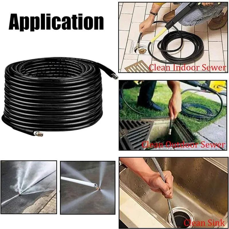 salelink.co.nz Unbranded 20M Drain Pipe Cleaning Kit 20M Drain Pipe Cleaning Kit With Jetting Nozzle
