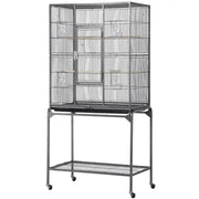 Yaheetech 63’’H Large Parrot Cage w/ Stand Rolling Metal Pet Cage 63’’H Large Parrot Cage w/ Stand Rolling Metal Pet Cage
