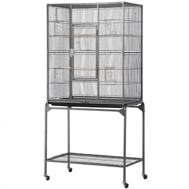 Yaheetech 63’’H Large Parrot Cage w/ Stand Rolling Metal Pet Cage 63’’H Large Parrot Cage w/ Stand Rolling Metal Pet Cage