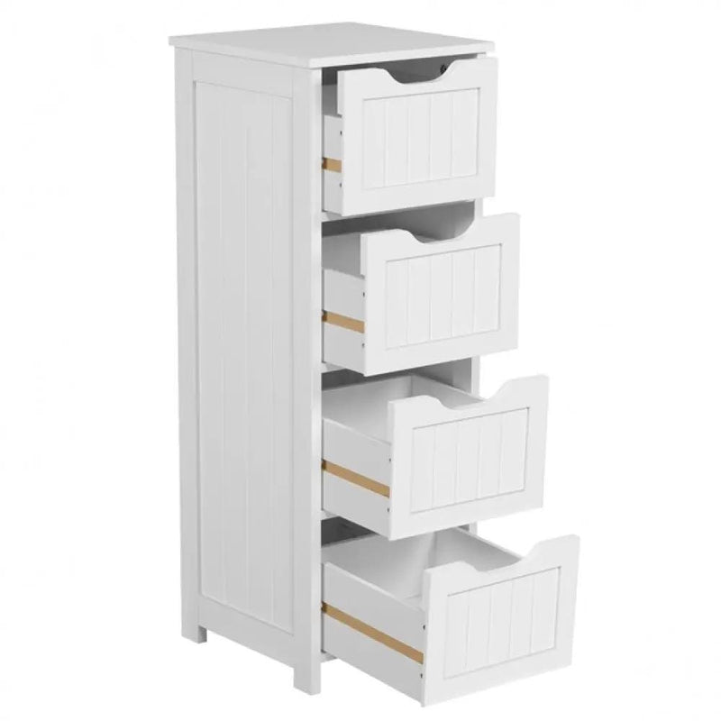 Yaheetech Bathroom Floor Cabinet Wooden Side Storage Organizer Bathroom Floor Cabinet Wooden Side Storage Organizer