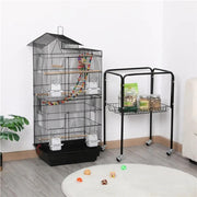 Yaheetech Rolling Metal Bird Cage with Detachable Stand Rolling Metal Bird Cage with Detachable Stand