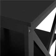 3 Tier Wood X Shape Bedside End Table Storage Cabinet Night Stand – view 8