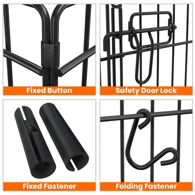 Yaheetech Foldable Metal Dog Exercise Pen Dog Pen Foldable Metal Dog Exercise Pen Dog Pen