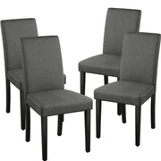Yaheetech 4pcs Parson Dining Chairs Fabric Upholstered Urban Style 4pcs Parson Dining Chairs Fabric Upholstered Urban Style