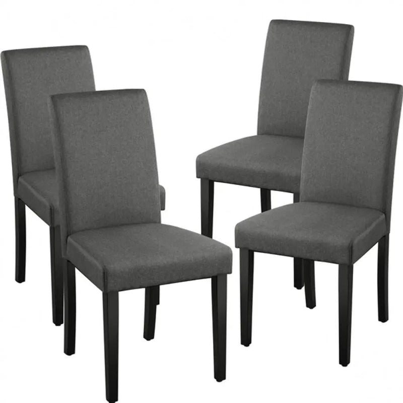 Yaheetech 4pcs Parson Dining Chairs Fabric Upholstered Urban Style 4pcs Parson Dining Chairs Fabric Upholstered Urban Style