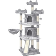 Yaheetech Large Cat Tree Big Cat House Plush Cat Tower Large Cat Tree Big Cat House Plush Cat Tower