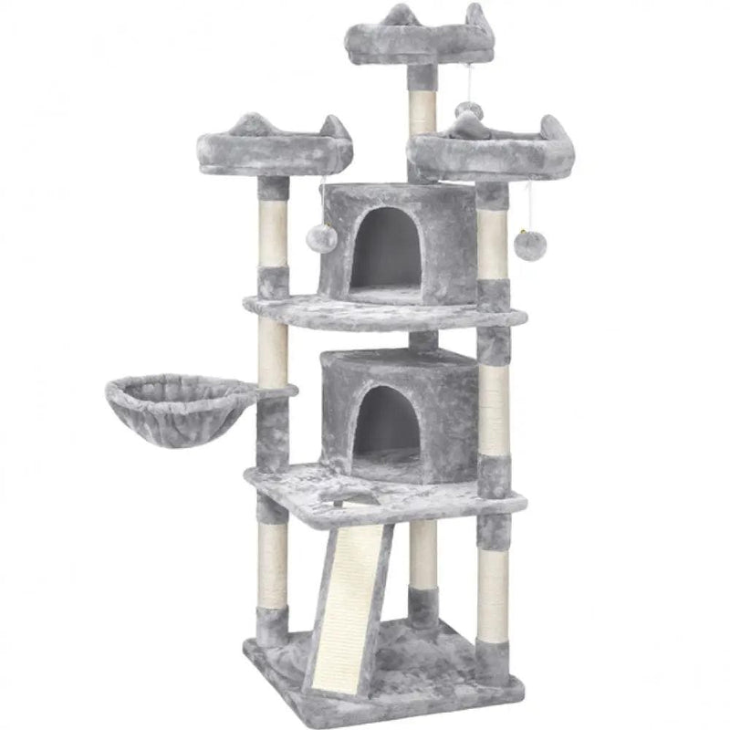 Yaheetech Large Cat Tree Big Cat House Plush Cat Tower Large Cat Tree Big Cat House Plush Cat Tower