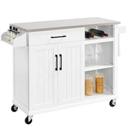 Kitchen Trolley Kitchen Island Cart with Stainless Steel Top & Storage – view 5
