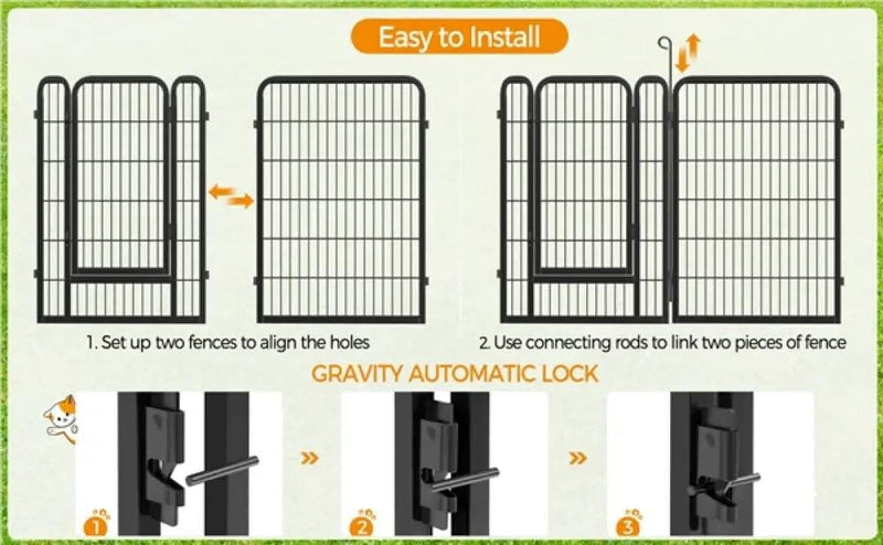 Yaheetech 8 Panels Dog Playpen 100cm Tall Dog Pen Dog Fence 8 Panels Dog Playpen 100cm Tall Dog Pen Dog Fence