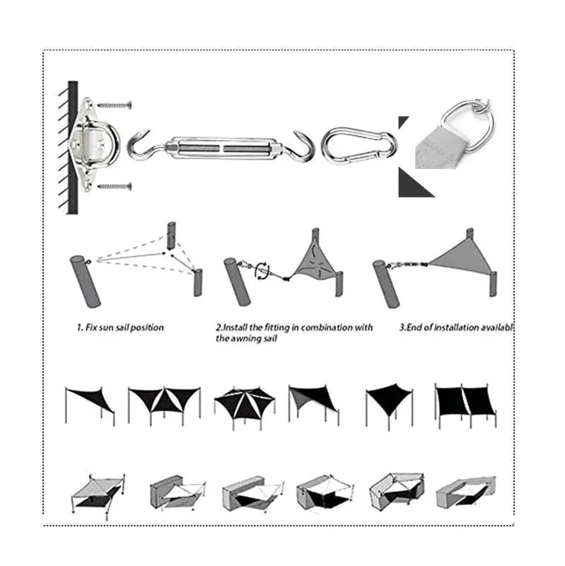 Triangular Shade Sail Hardware Pack Mounting Accessory – view 3