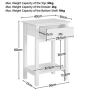 Yaheetech Bedside End Table Storage Cabinet Night Stand with Drawer Bedside End Table Storage Cabinet Night Stand with Drawer