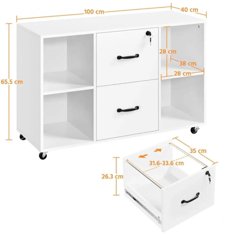 Yaheetech Vintage File Cabinet Mobile Letter Size File Cabinet Vintage File Cabinet Mobile Letter Size File Cabinet