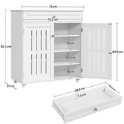 4 Tier Shoe Storage Cabinet 1 Drawer Closed Adjustable Shoes Rack – view 5