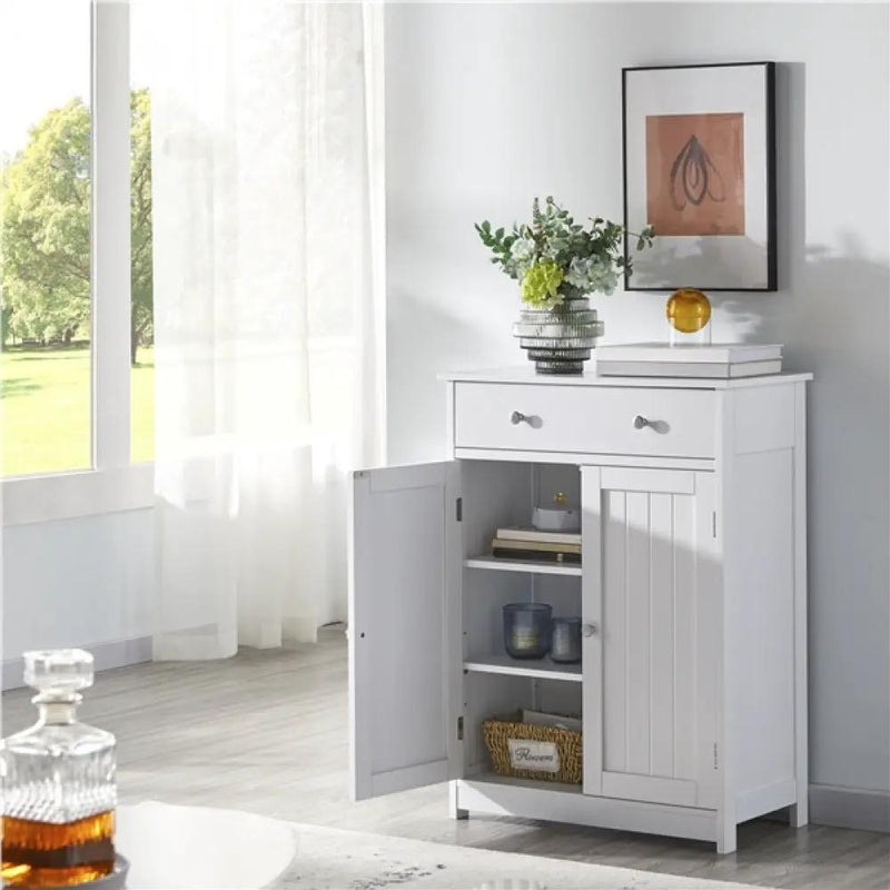 Free-Standing Bathroom Cabinet Storage Cabinet with 1 Drawer 2 Doors – view 5