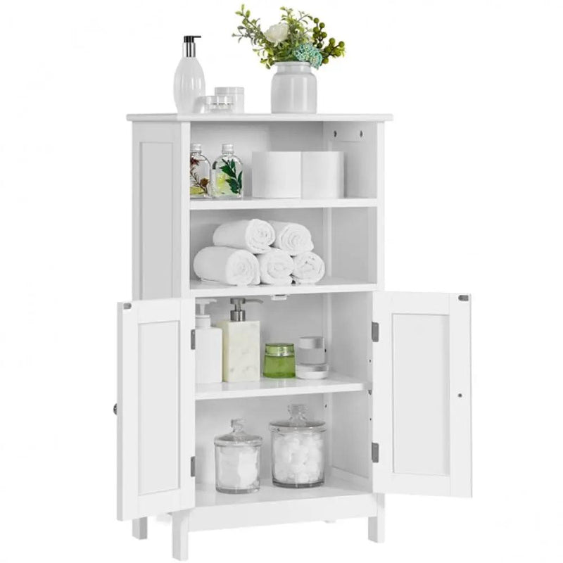 Yaheetech Free Standing Floor Cabinet Bathroom Storage Unit Free Standing Floor Cabinet Bathroom Storage Unit