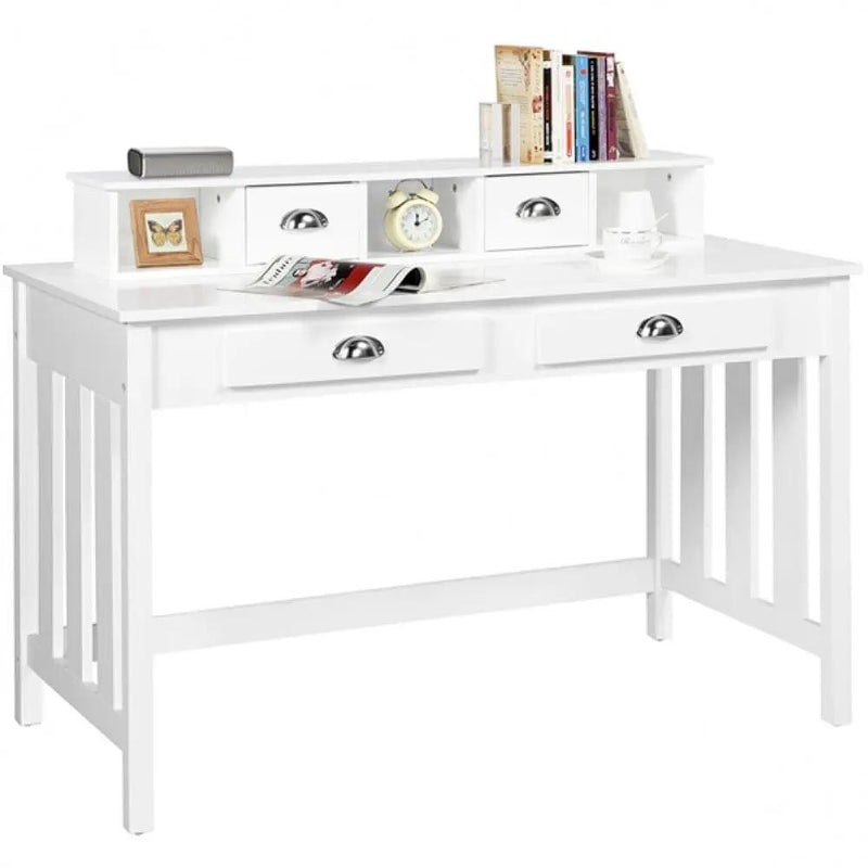 Writing Computer Desk Modern Work Station Laptop Table Removable Floating Organizer – view 5