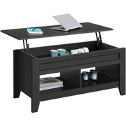 Shaker Design Lift Top Coffee Table w/Storage & 2 Open Shelves – view 5