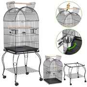 Yaheetech Open Top Metal Bird Cage Rolling Parrot Cage Open Top Metal Bird Cage Rolling Parrot Cage