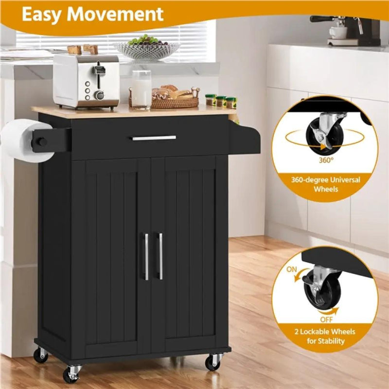 Yaheetech Kitchen Island with Wheels Kitchen Island with Wheels