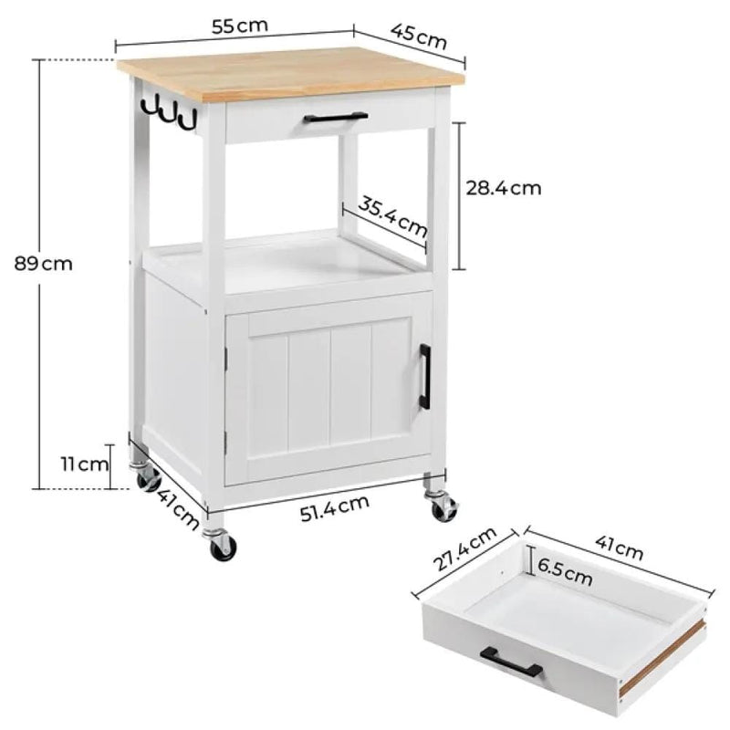 Yaheetech Kitchen Island Cart Storage Rolling Kitchen Cart W/Wheels Kitchen Island Cart Storage Rolling Kitchen Cart W/Wheels