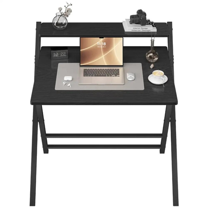 Yaheetech 2-Tier Foldable Computer Desk w/ Monitor Shelf 2-Tier Foldable Computer Desk w/ Monitor Shelf