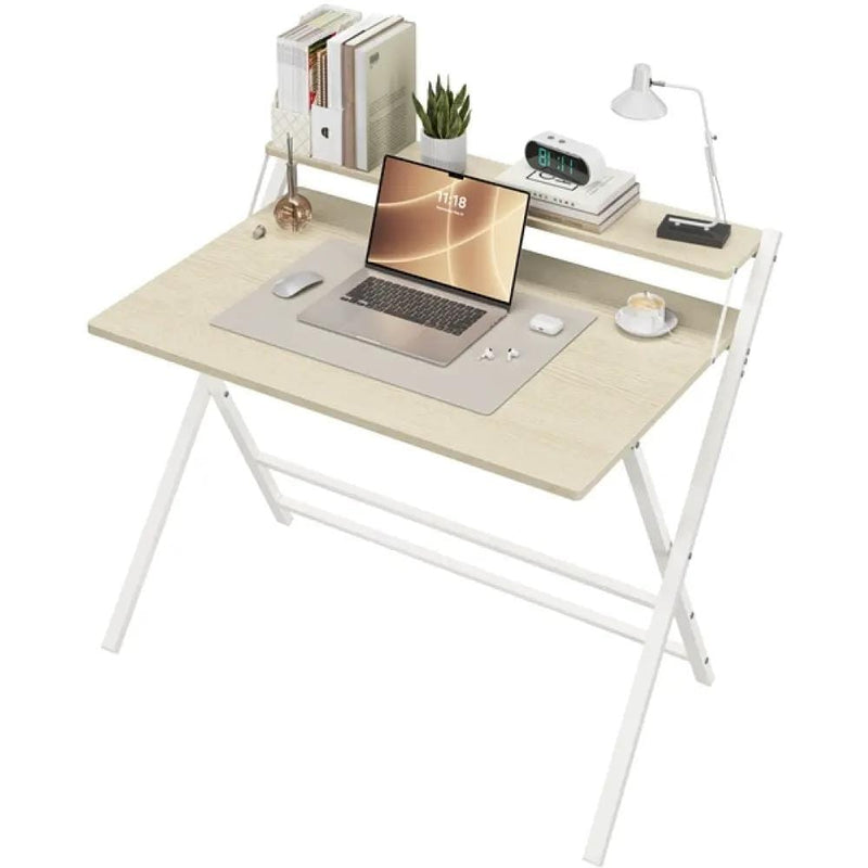Yaheetech 2-Tier Foldable Computer Desk w/ Monitor Shelf 2-Tier Foldable Computer Desk w/ Monitor Shelf