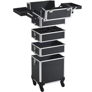 5-In-1 Professional Aluminum Rolling Cosmetic Makeup Train Cases Trolley – view 5