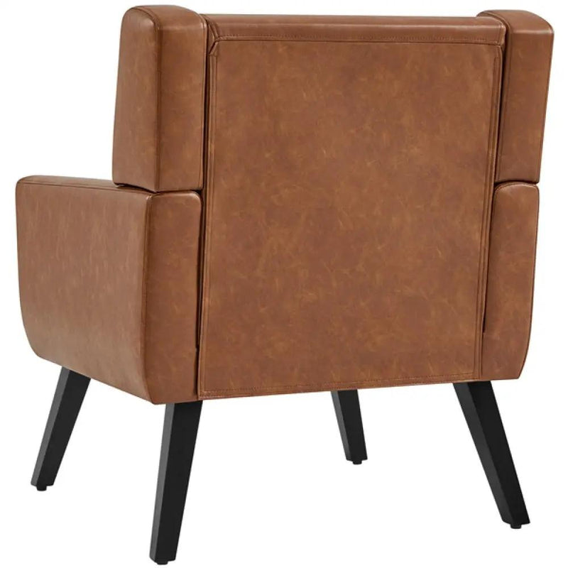 Yaheetech Button Tufted Armchair with Solid Wood Legs Button Tufted Armchair with Solid Wood Legs
