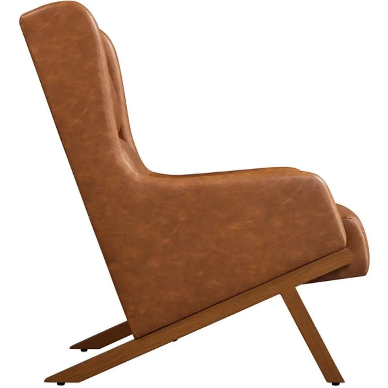 Yaheetech High Back PU Leather Accent Armchair High Back PU Leather Accent Armchair
