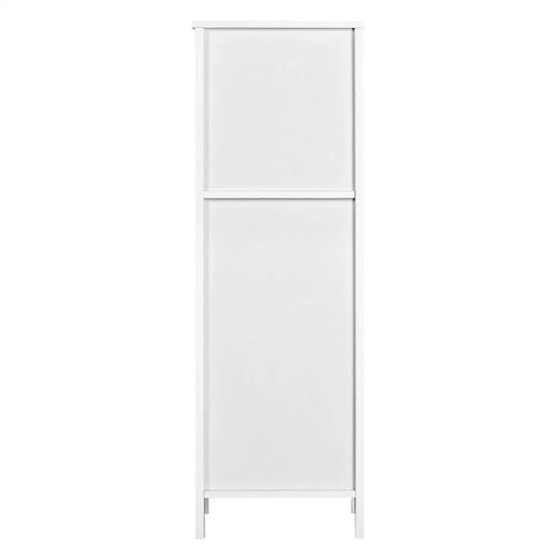 Yaheetech White Bathroom Cabinet 2 Hideaway Drawers 1 Shelf White Bathroom Cabinet 2 Hideaway Drawers 1 Shelf