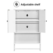 Yaheetech Bathroom Wall Cabinet with Towel Bar Wall Mount Organizer Bathroom Wall Cabinet with Towel Bar Wall Mount Organizer