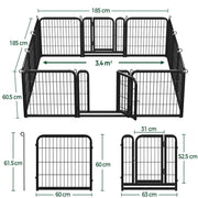 Yaheetech 12 Panels Dog Playpen Metal Pet Pen 12 Panels Dog Playpen Metal Pet Pen