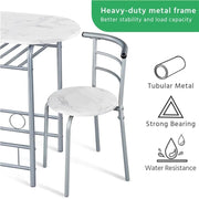 Space Saving Dining Table Set Modern Round Dining Table Set for 2 – view 5