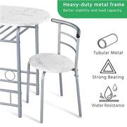 Yaheetech Modern Dining Set 1X Table + 2 Chairs Modern Dining Set 1X Table + 2 Chairs