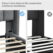 Yaheetech Queen Upholstered Bed Frame Queen Upholstered Bed Frame