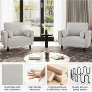 Yaheetech 2pcs Tufted Oversized Armchairs 2pcs Tufted Oversized Armchairs
