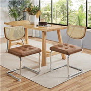 6PCS Mid-Century Modern Dining Chairs with Mesh Rattan Back – view 5