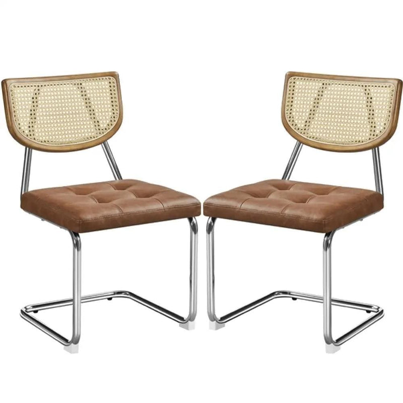 6PCS Mid-Century Modern Dining Chairs with Mesh Rattan Back – view 10