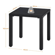 Outdoor Small Metal Square Side Table Garden Coffee End Table – view 5