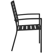 Yaheetech 2pcs Dining Chairs + Outdoor Coffee End Table 2pcs Dining Chairs + Outdoor Coffee End Table